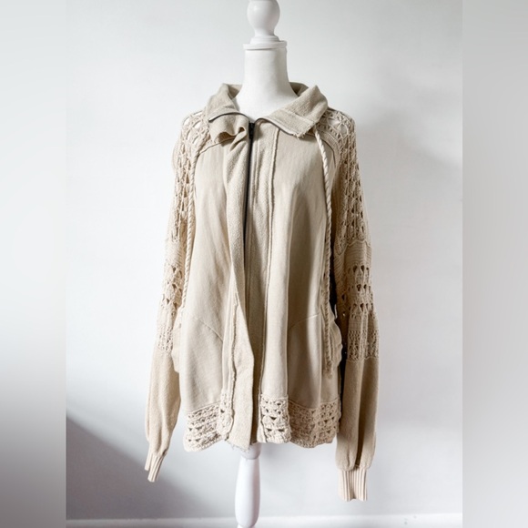 NWOT Free People Dune Bug Crochet Cardigan - Picture 9 of 15